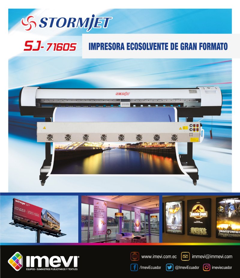 ImeviEcuador's tweet photo. IMPRESORA ECOSOLVENTE DE GRAN FORMATO #STORMJET
* cabezal DX5 *impresión de 1.52m - los mejores equipos y de Calidad en @ImeviEcuador https://t.co/7uoNfXJrcc