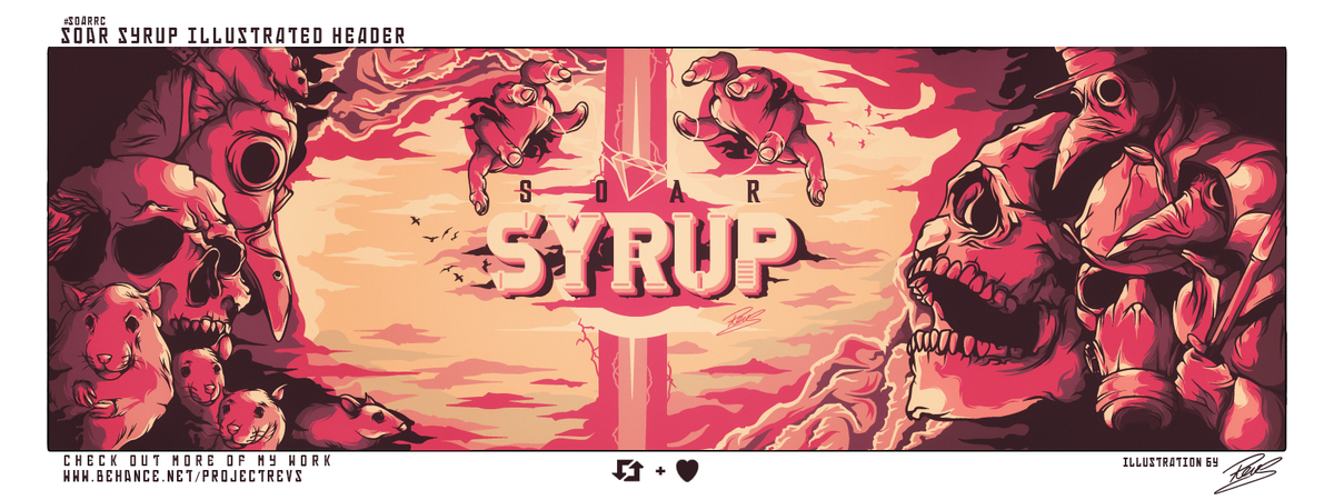 Revsinator's tweet photo. #SoaRRC Illustrated header for @SoaR_Syrup 
Thanks to everyone who watched the stream
RTs and Likes appreciated!
https://t.co/vJbdcbDukc https://t.co/XNRjSTOn0L