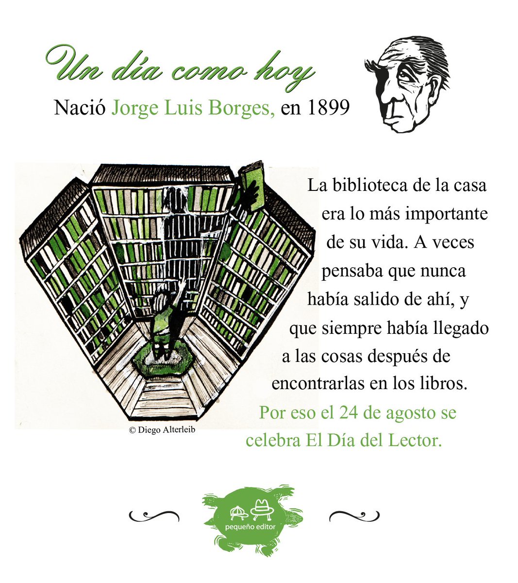#DíaDelLector Celebramos con todos esos pequeños curiosos y grandes lectores por quienes hacemos libros día a día. #ElSecretoDeBorges