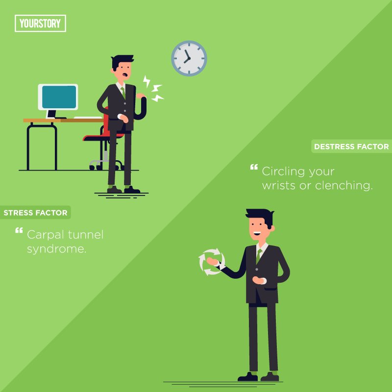 YourStoryCo's tweet photo. #DestressTips
Keep 'Carpal tunnel syndrome’ at bay by circling your wrists for blood circulation. More #tips here: https://t.co/9VqEo1ASKM https://t.co/RNR4K4bN4d