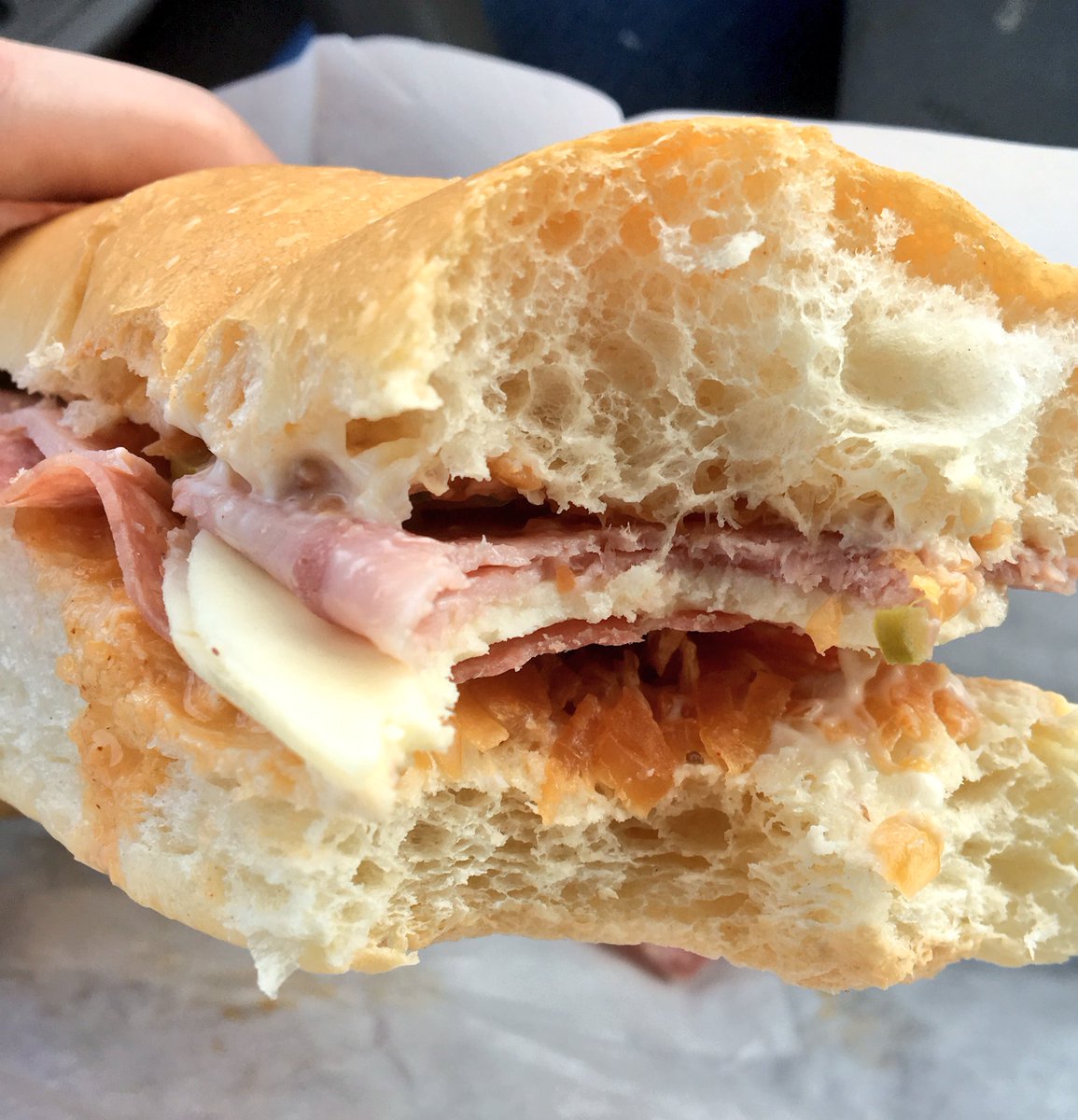 Tiffj41's tweet photo. If y'all haven't tried Antoine's in #Dallas y'all are missing out! ๐๐โค๏ธ #bestsandwichintown #thursdayfix https://t.co/VQerIE3lfh