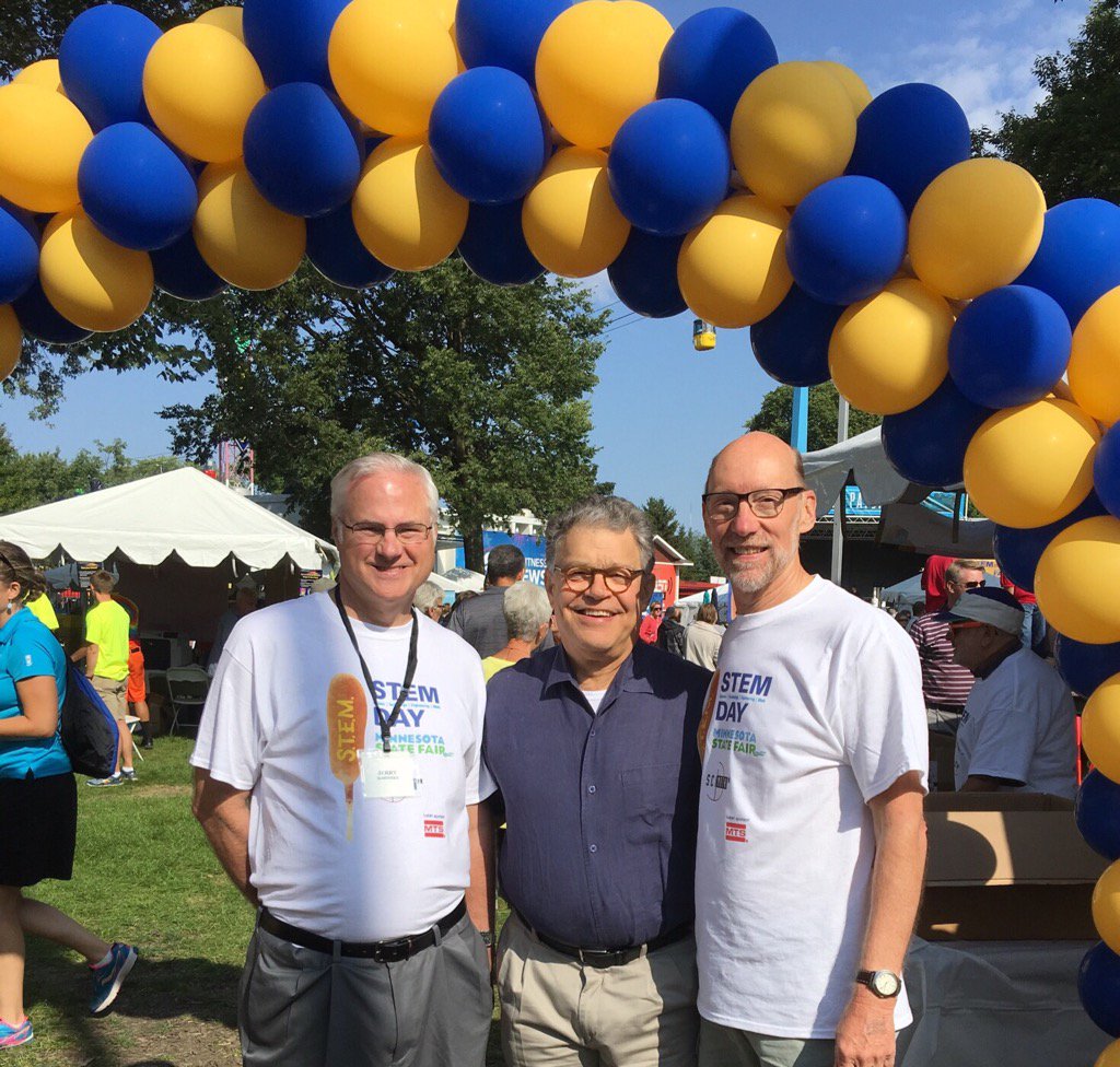 jcmichener's tweet photo. Thank you @alfranken for stopping by #MNSTEMDay2017 at the #MNstatefair !❤️ https://t.co/Ypsqf9uahj