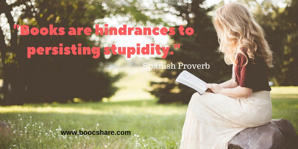 futureleadersrw's tweet photo. "Books are hindrances to persisting stupidity." - Spanish Proverb #amreading #boocshare https://t.co/H7kipEccTC