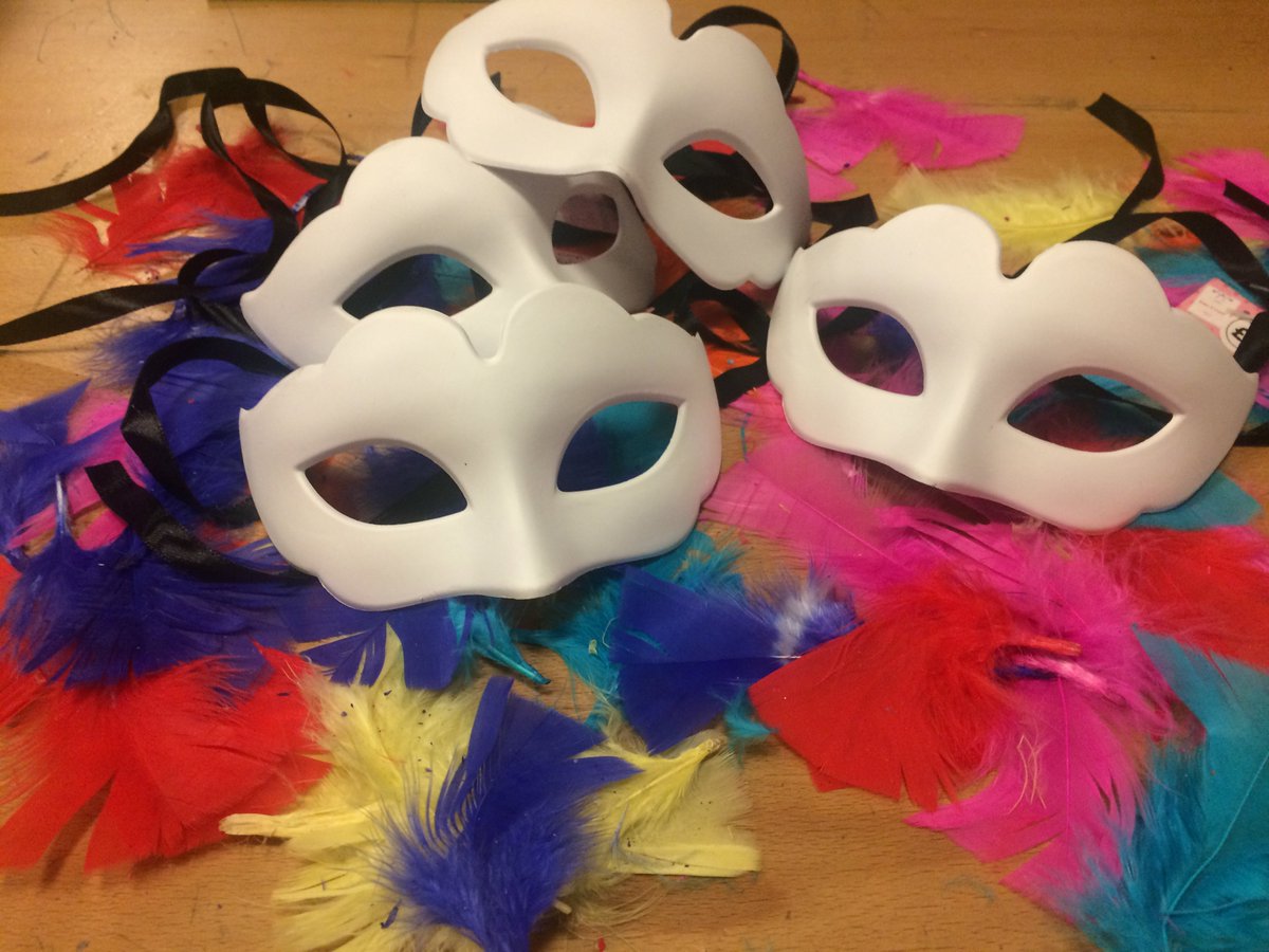 Carnival Party - Tomorrow 2-3.30pm. Decorating Masks and Fruit Skewers. Free event for 16-25 year olds.