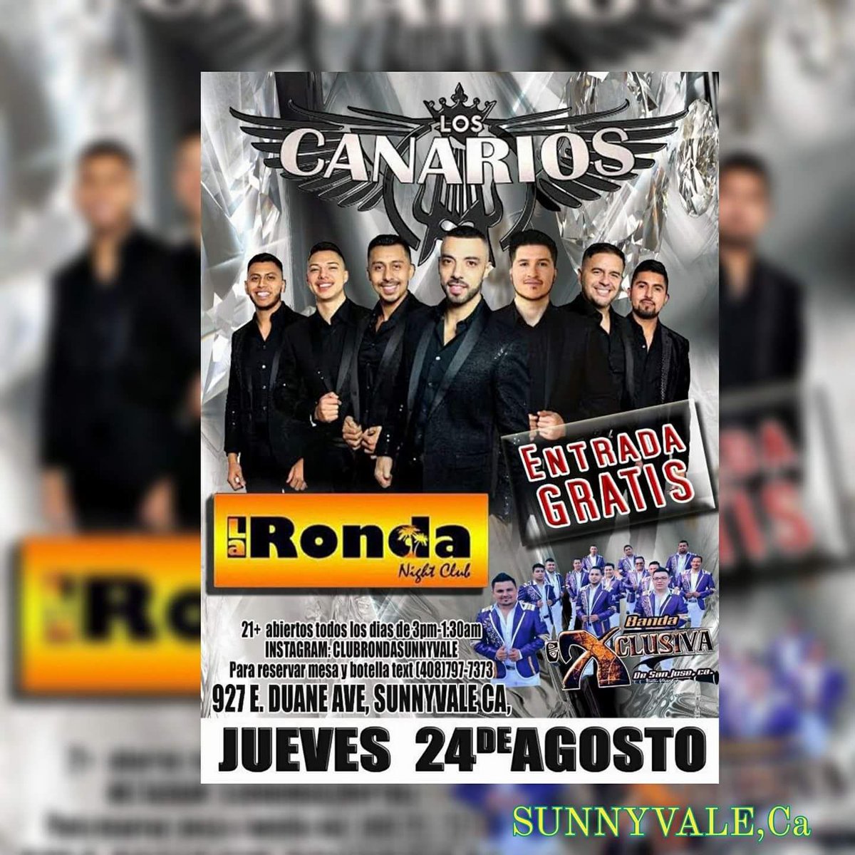 Pattymarycdm's tweet photo. Esta noche @canariosdm1 los esperan en #LaRondaNightClub de SunnyVale,Ca
#CanariosDM #DameUnBeso #SentadoEnTuCama #Mi45 #ElWiriWiri https://t.co/1r05CTuaGF