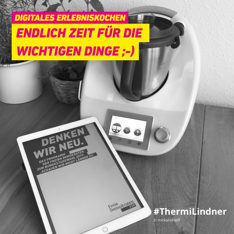 🤣 Das Wahlprogramm der #FDP gibt's übrigens unter fdp.de/denkenwirneu #ThermiLindner