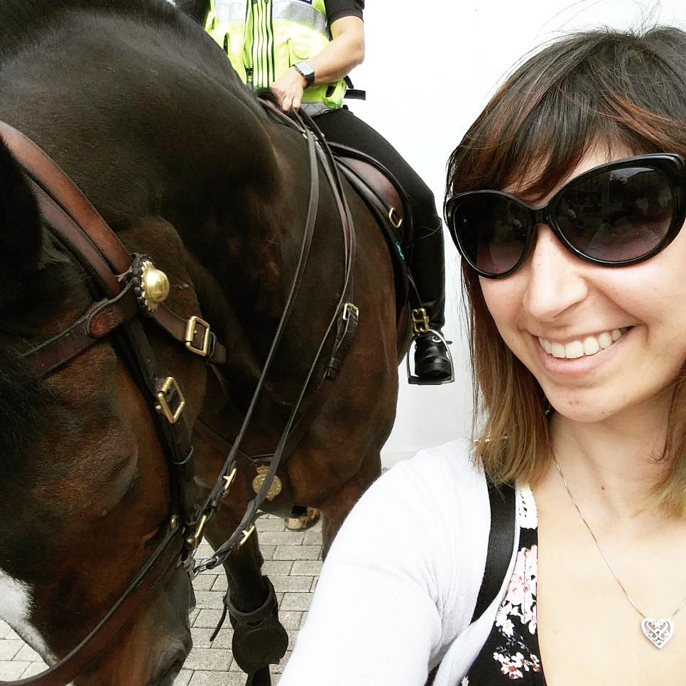 SuperNoa13's tweet photo. Saw @ASPoliceHorses in Broadmead today! 😁 So sweet and friendly. Definitely not camera shy! 🐎🐎 https://t.co/r20rJ0rt0S