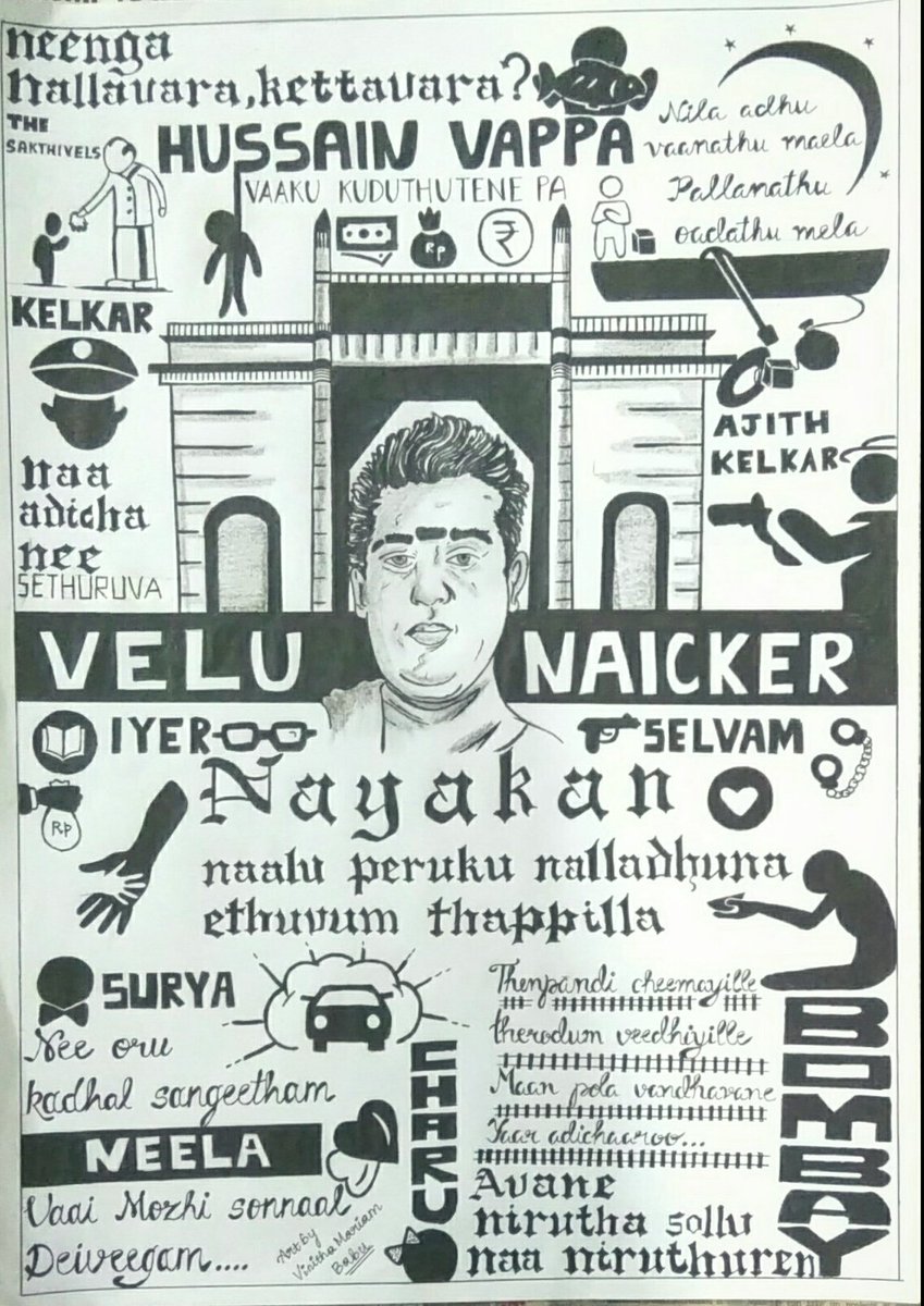 Vinitha1993's tweet photo. A small tribute to this wonderful movie. 
#30YearsOfNayakan
@ikamalhaasan @KamalHaasanFans @kamalfansclub @DiehardKamalian @UNKHOurPride) https://t.co/mvo7UQIMaK