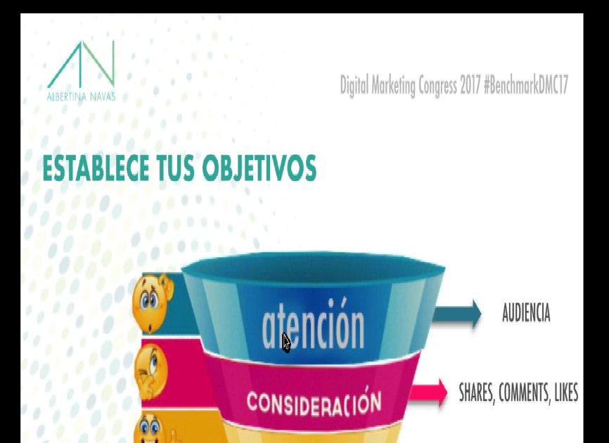 zurellys's tweet photo. Digital #Marketing Congress 2017 │Establece tus objetivos de acuerdo a la fase en la que te encuentras @albertina_navas  #BenchmarkDMC17 https://t.co/8HPMS9eXyG