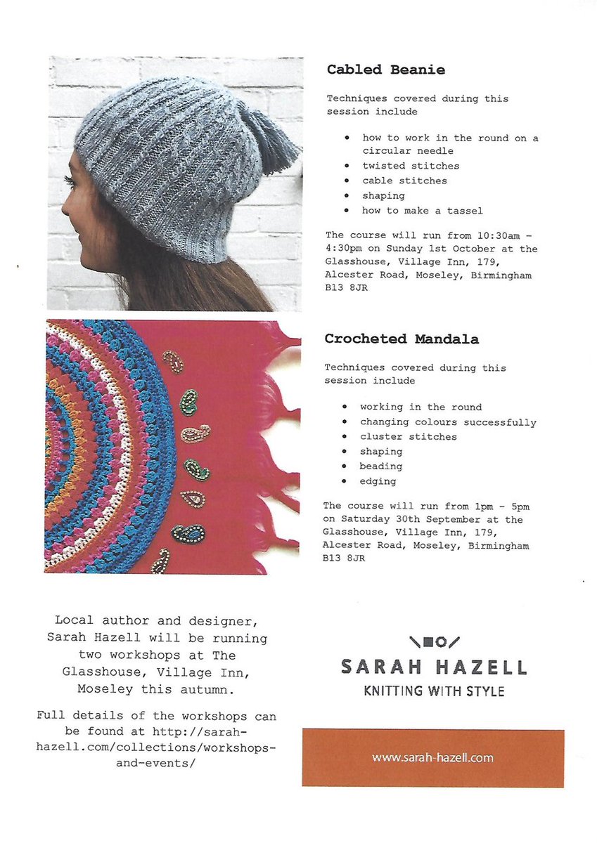Welcoming local author &amp; designer <a href="/SarahHazell6/">Sarah Hazell</a> to The Village for a weekend of #crafts new techniques &amp; creating bespoke work #moseley