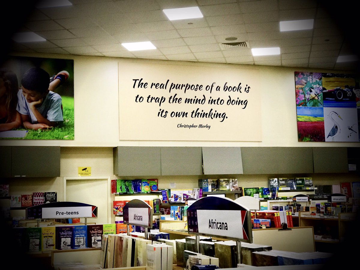 sunnysunwords's tweet photo. The real purpose of a book...seen today at @TextBookCentreL @TwoRivers_KE #reading #Literature #50BooksIn2017 https://t.co/jkG8TjsAqG