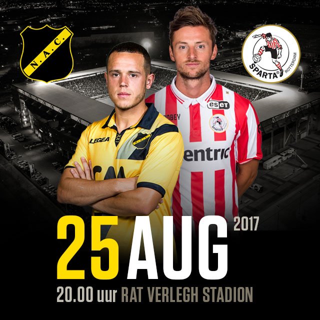 NACnl's tweet photo. #MATCHDAY! 💪

⚔ #NACspa
📍 Rat Verlegh Stadion
🕗 20:00
🎟 https://t.co/jg7BXsdIoF

#NACpraat 💛🖤 https://t.co/Dp77cGtmOn