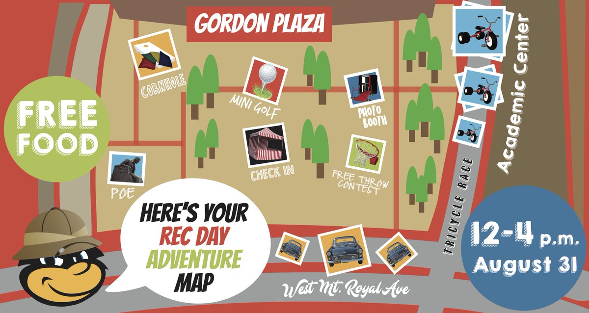 UBCampusRec's tweet photo. Here is your Rec Day Map. The adventure begins August 31 at Noon! See you there! https://t.co/a9BbUEtlO1
