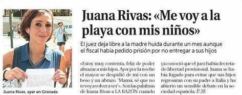 Juana Rivas sigue riendose de la justicia a la PUTA CARA +imagen insaid