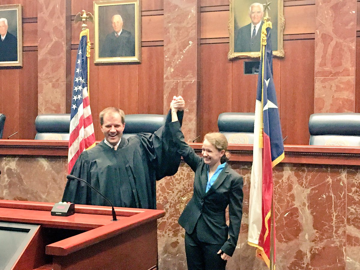 KVPTexas's tweet photo. It's my 279th day in Austin & @JusticeWillett's #SCOTX-versary! So today I'm grateful I work for such an incredible boss & jurist. #KVPinATX https://t.co/MNHokVuJo6