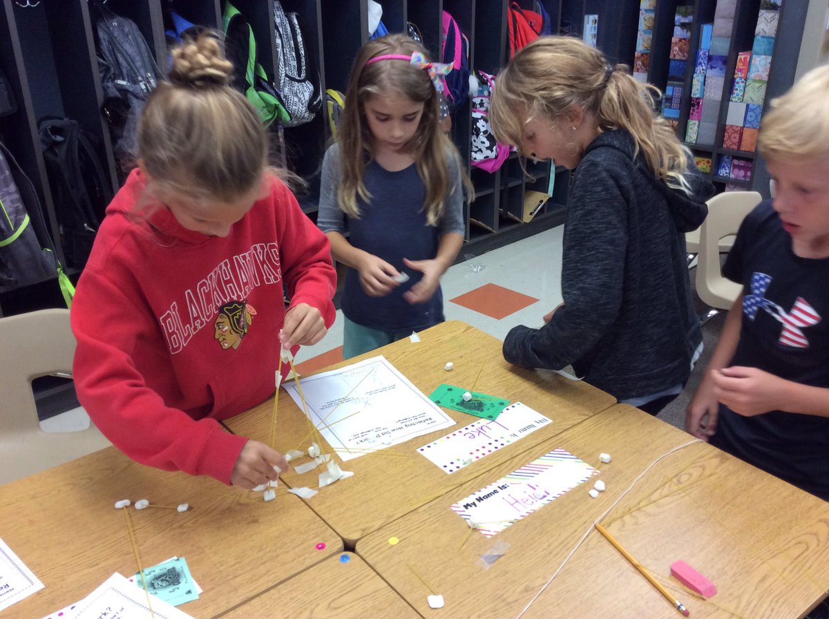 Practicing teamwork and perseverance building spaghetti towers. #keeptrying #groupwork #raymarsh <a href="/theSMSD/">SM School District</a>