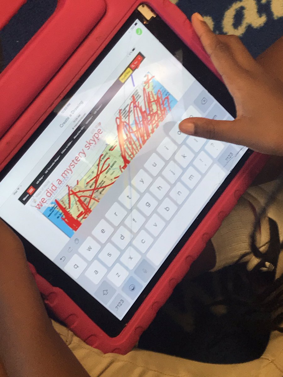 HollandEdTech's tweet photo. Practicing our #MysterySkype for tomorrow w/ @Heather21632415 using @Seesaw! Kids are in ๐! #TBK8Hero #HCPSTeach #HCPSB2S https://t.co/Vk8MYuTkGa
