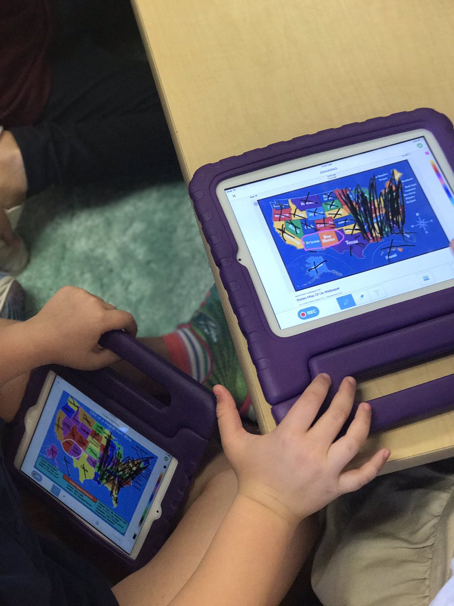 HollandEdTech's tweet photo. Practicing our #MysterySkype for tomorrow w/ @Heather21632415 using @Seesaw! Kids are in ๐! #TBK8Hero #HCPSTeach #HCPSB2S https://t.co/Vk8MYuTkGa