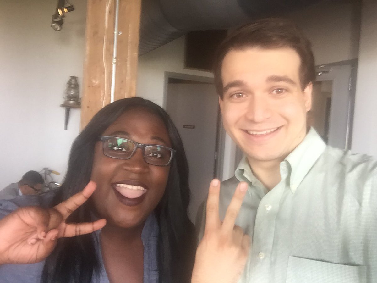 PeaceFirstOrg's tweet image. Hey #Chicago! Peace First Fellow-In-Residence @fishstark here. I'm with Shay, our @ChnlKindness Awards Winner, at #StaplesforStudents summit