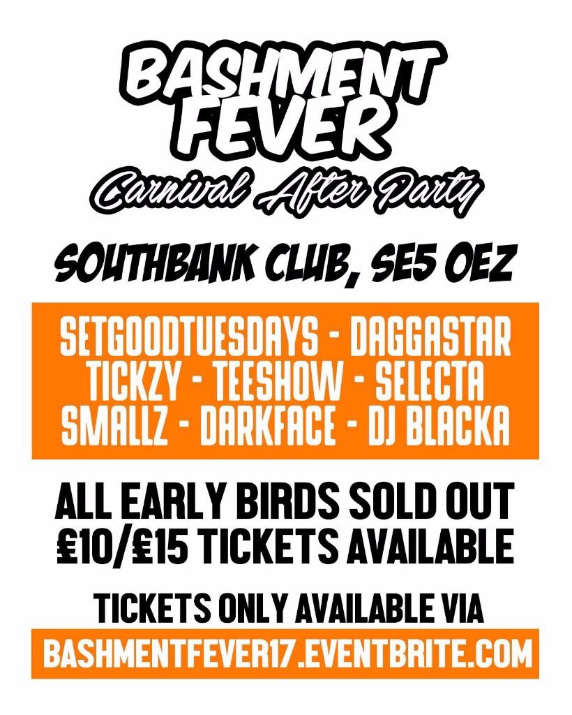 DeejaySwingz's tweet photo. Catch me at #BashmentFever carnival after party on Monday mad vibes 🔥🔥 https://t.co/H8AhND92Ep