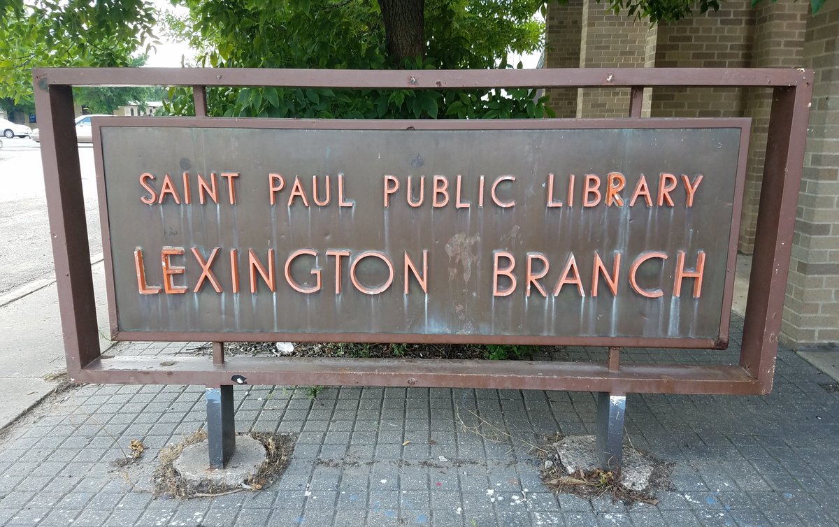 stpaullibrary's tweet photo. Does this recently uncovered Lexington branch sign bring back memories for anyone? #throwbackthursday #tbt #stpaulpubliclibrary https://t.co/bfQXwjvTSQ