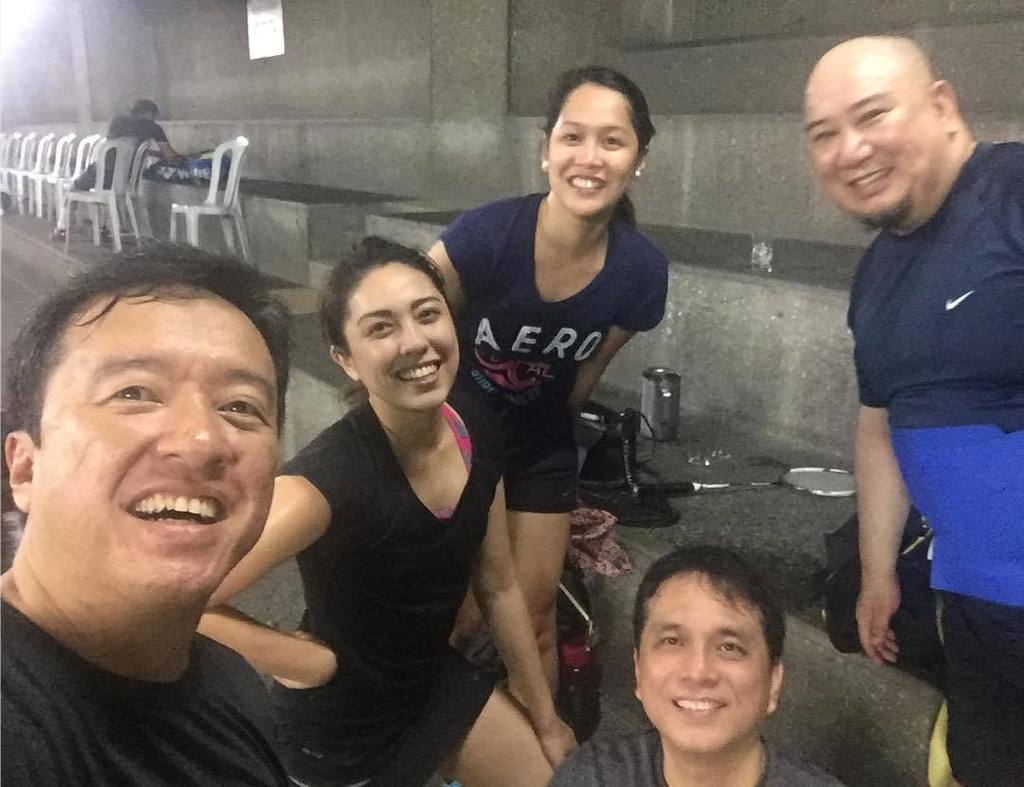 Raffy931's tweet photo. Buckets of sweat! Halata ba??? Hahaha Work-Life Balance... Play today... Drink tomorrow!!! 😂😂😂 #RXBeerminton #Badm… https://t.co/idCIF4H5Ez https://t.co/NSZRKFj43s