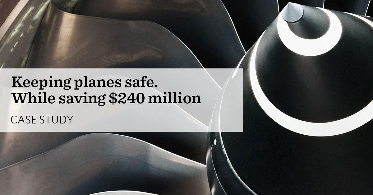 Genpact's tweet photo. You'd be annoyed if 96% of your alerts were false alarms. Aircraft engine manufacturers were too. Until #IIoT. https://t.co/JR96xP1tpH https://t.co/pNXu9mCLQd