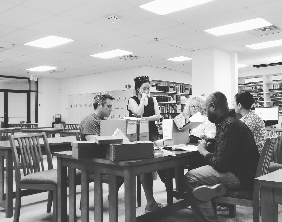 Research time, with the Special Collections Department of Temple University's Paley Library.