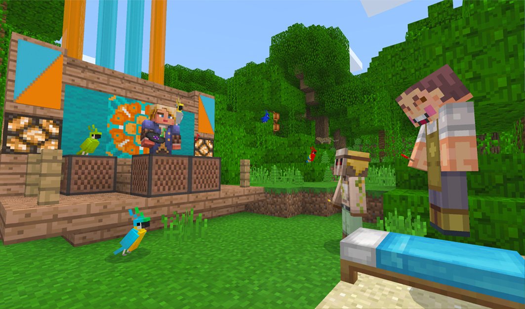 Minecraft's tweet photo. Let’s Beta test together the Better Together Beta! It’s going live on XBOX ONE today! Learn how to join: https://t.co/Ufzf6OX0X1 https://t.co/4sdJKKiLeZ