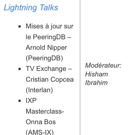 montresorkonan's tweet photo. Les dernières présentations de la 8ème édition de la rencontre #AfPIF2017. #PeeringDB  #AMS_IX #interLAN https://t.co/WMQWhuQOYs