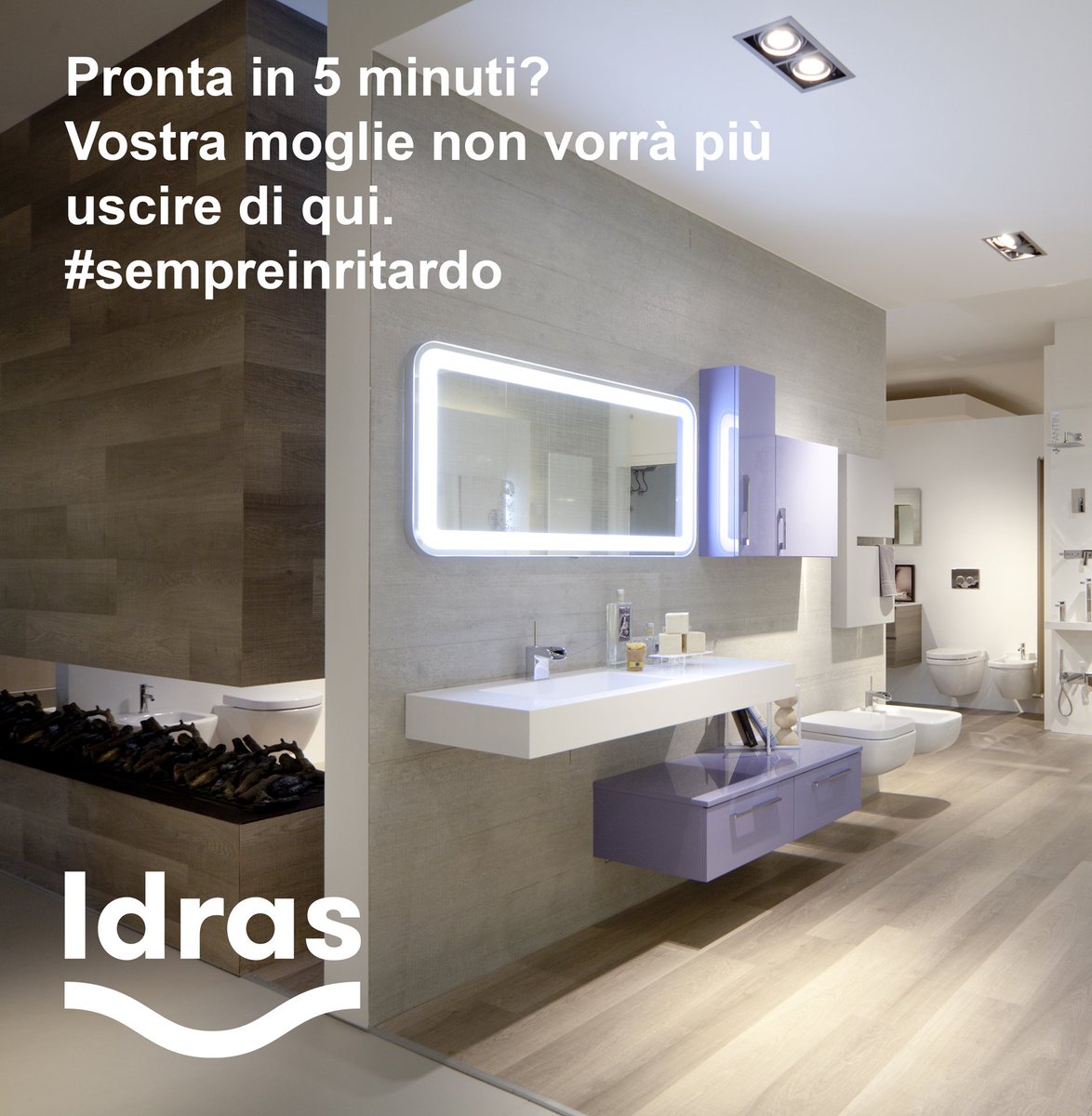 Idras_spa's tweet photo. È scientificamente provato che il tempo passato in #bagno è proporzionale a quanto è bello. #idras #arredobagno #idrotermosanitari https://t.co/Es2dc4KWKl