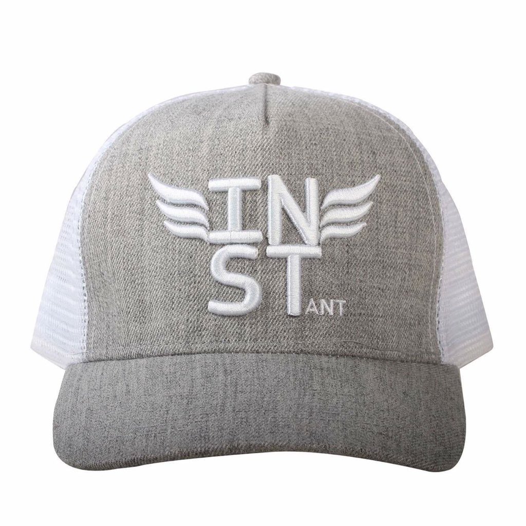 instantclo's tweet image. Our Grey "Elite" trucker only at £12.99 plus free postage for all orders contact us via email or DM 
Info@instantclothingofficial.com