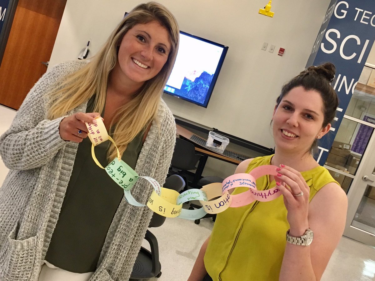 laurmalaney's tweet photo. New #coteachers making learning "stick!" #learningresidue https://t.co/Ljmrj4Kh73