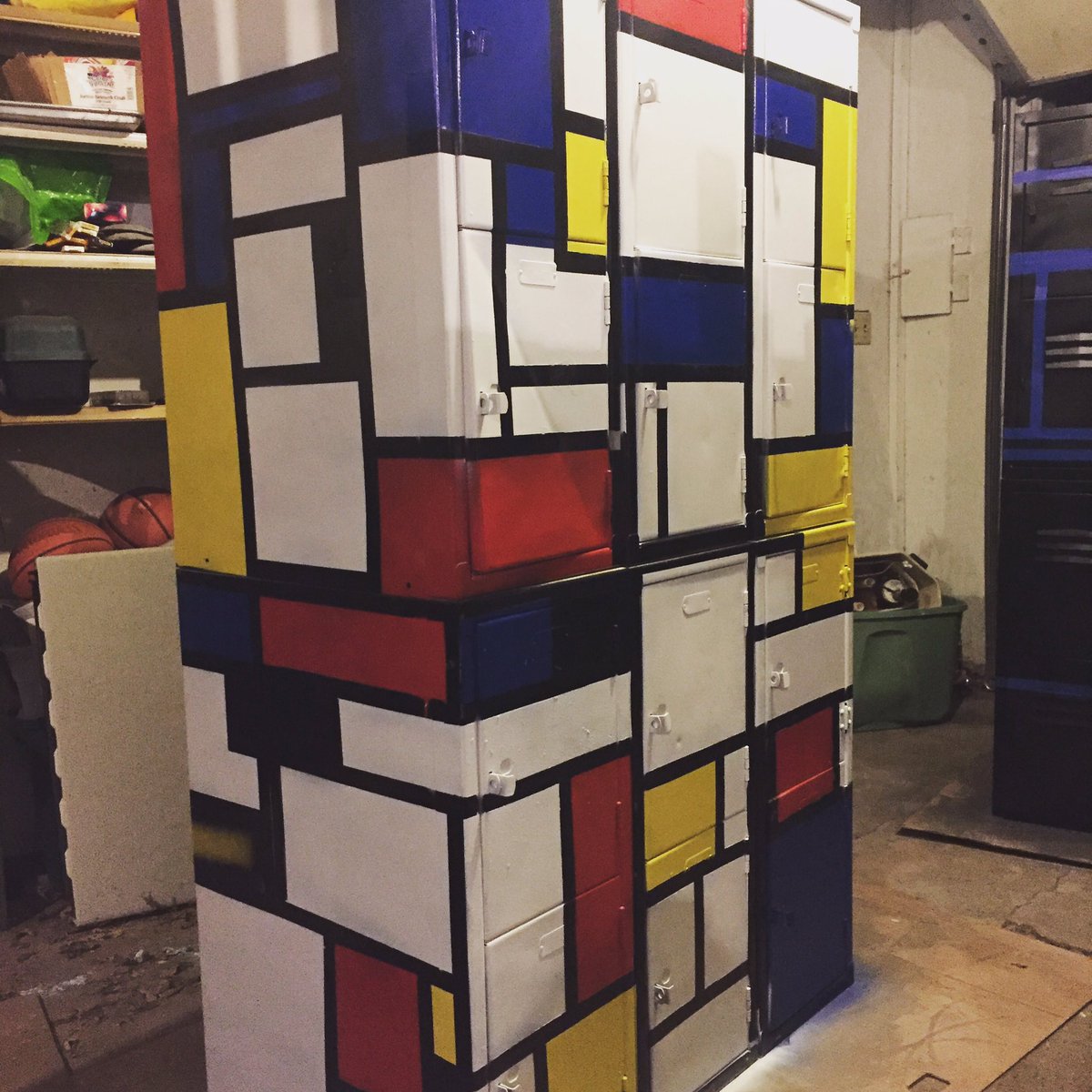 My husband and I are repainting my classroom lockers!