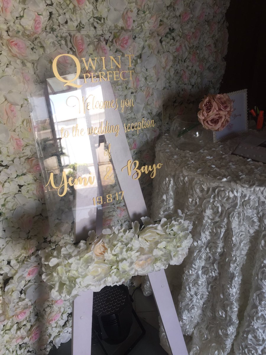 QwintPerfect's tweet photo. Throwback to our welcome signage at a wedding held last weekend😍😍😍😍😍 https://t.co/UDasN26Wmp