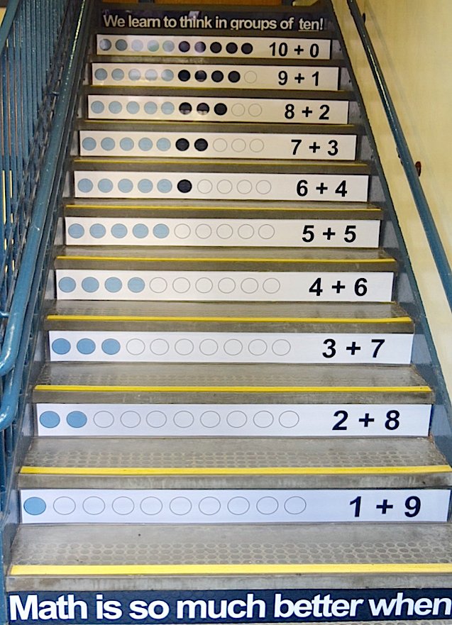 gregtangmath's tweet photo. New staircase at Old Greenwich School in CT. Great kids, great teachers, great principal &amp; staff make for a great learning environment! https://t.co/8PKbVcE3ZJ