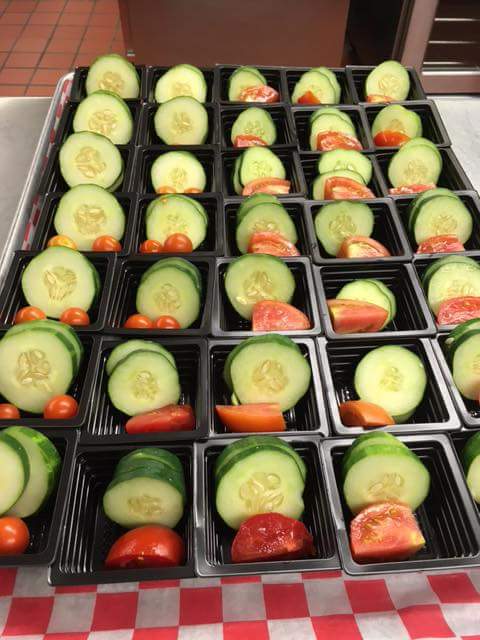 NEUPROUD's tweet photo. It's a great day to be a Tibbott Tiger! Fresh vegis from the edible garden in the cafe. @VVSD365U @GibbonsMeghan #JRT2017 #ediblegarden https://t.co/jeQqQNHXZx
