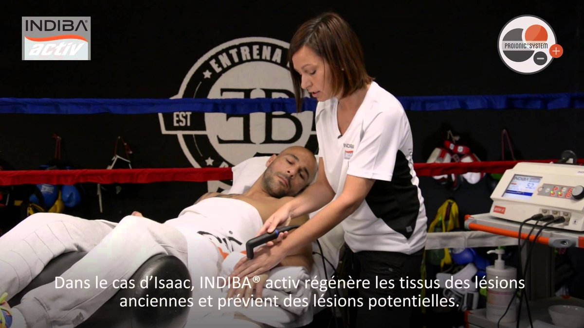 IndibaUSA's tweet photo. Here we see fighter Isaac Real, having a treatment with Indiba. Among Isaac, did you know FC Barcelona also trusts Indiba first? Try us out! https://t.co/ijG3CzPzaj