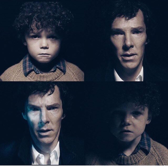 TomCurlyLock's tweet photo. Loved filming this scene with Ben #littlesherlock #Sherlock #TheFinalProblem #221B https://t.co/NDsYrciwaZ