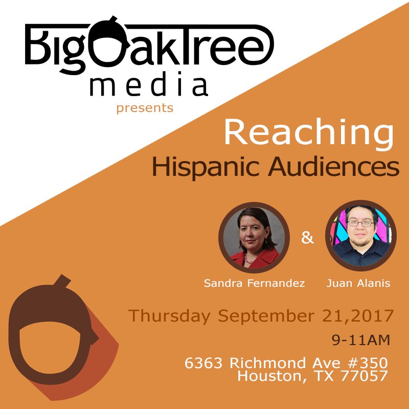 Register for our next workshop on Reaching Hispanic Audiences on Sep. 21 from 9-11AM: bit.ly/reachinghispan… #Houston #hounews