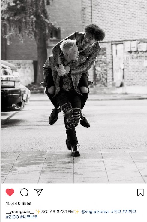 kristinekwak's tweet photo. @Realtaeyang SOLAR SYSTEM @voguekorea #zico #ziaco #ZICO #nicoboco https://t.co/JrabqgLf8K