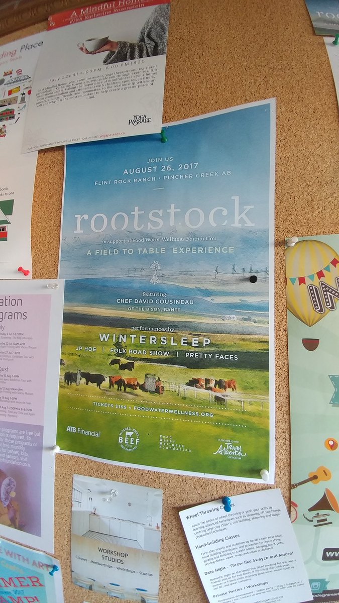 4thecmngd's tweet photo. Local supporting #local is great to see. We're providing the linens for #rootstock2017. Check it out... &amp; thx to @BiteYYC for the poster 😘 https://t.co/31LsQyGKdE
