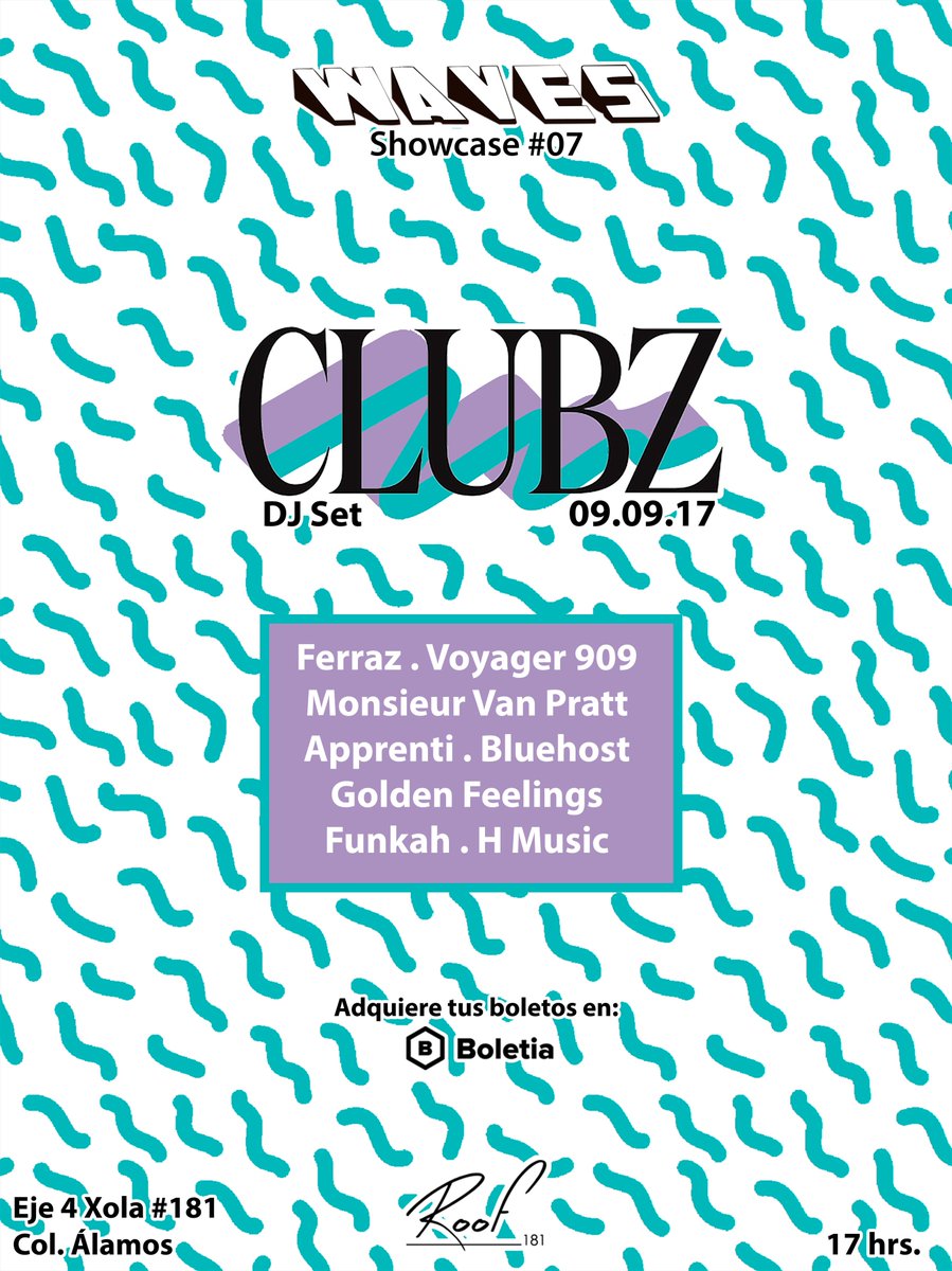 mywavestv's tweet photo. @CLUBZCLUBZ visitan la #CDMX en una presentación especial en el #WavesShowcase. Boletos en exclusiva en @boletia: https://t.co/BAWYZNtA1d https://t.co/M5uN4QHE8C