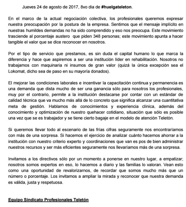 estrellaarigon's tweet photo. @tv_monica @DMatamala @fernandopaulsen #huelgaTeleton #sindprof https://t.co/GOBOwOAMaN