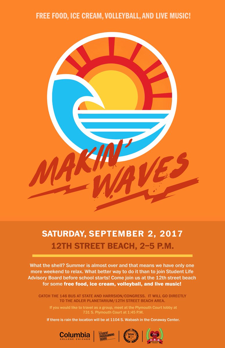 ColumbiaLoft's tweet photo. Enjoy FREE food, ice cream, volleyball, and live music at the Makin' Waves event Saturday, September 2nd!
#ColumbiaChi #ColumLoft https://t.co/r3PdJMeB8Z