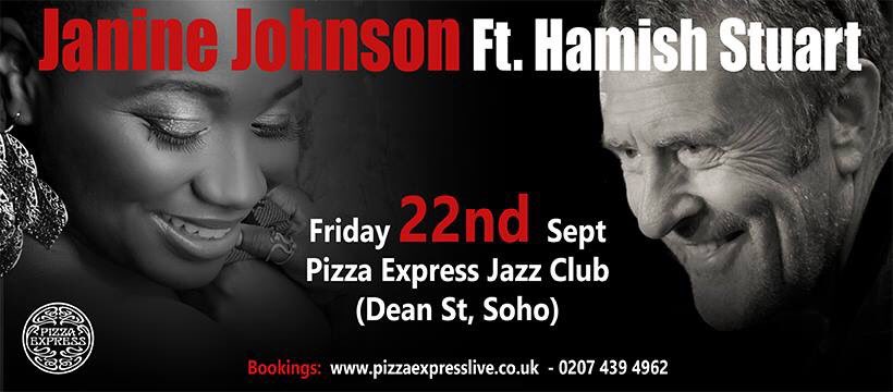 Janninemusic's tweet photo. #ThursdayThoughts  
Me &amp; #hamishstuart #averagewhiteband 
FRI 22nd SEPT @pizzajazzclub 
TIX: https://t.co/5cIzChnBCW https://t.co/dJFaTcVrdI
