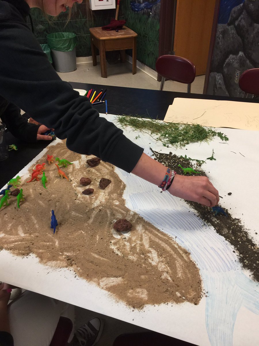 MrSenese's tweet photo. Learning about ecosystems and bringing back the Dinos! @StevenMRick would be proud. Videos are coming#prexperience #d155inspire https://t.co/luSrOI2uBe