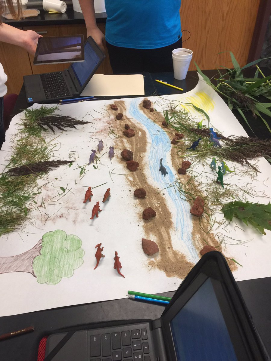 MrSenese's tweet photo. Learning about ecosystems and bringing back the Dinos! @StevenMRick would be proud. Videos are coming#prexperience #d155inspire https://t.co/luSrOI2uBe