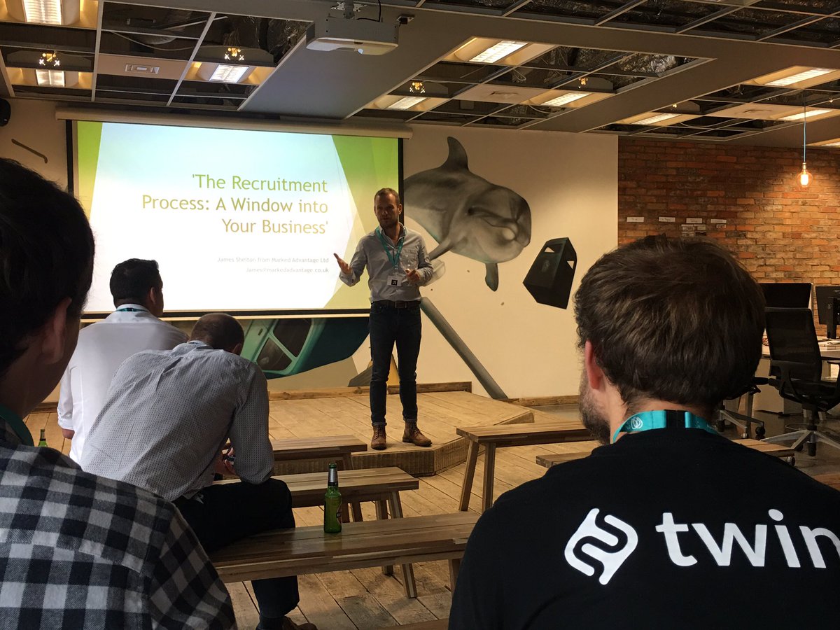 DigiRoundtable's tweet image. We have @karlbarker welcoming us to @wearecube3&apos;s awesome new offices.