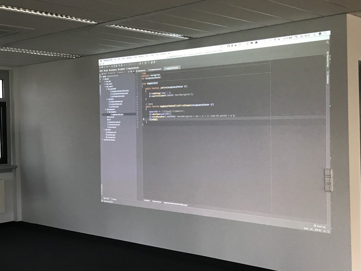 Code_Fellas's tweet photo. Wir testen eben die Händlerbund-Webseite auf Herz und Nieren. #Codeception #AcceptanceTest Sieh so weit ganz gut aus. 😉 #CodeFellas https://t.co/5DmvZskxDG